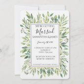 Eucalyptus Wedding Invitation Kaart (Voorkant)
