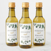 Eucalyptus Wedding Mini Wine Labels Wijn Etiket (Flessen)