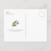 Eucalyptus Wedding opslaan Datum Briefkaart (Achterkant)