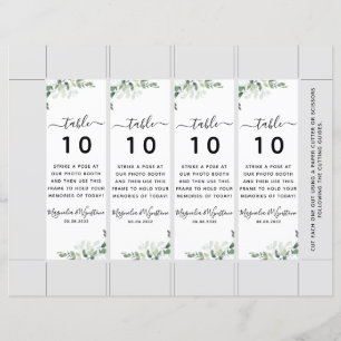 Eucalyptus Wedding Photo Booth Table No Sjabloon