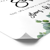 Eucalyptus Wedding Pick a Seat Not Side Poster (Hoek)