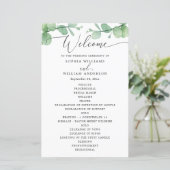 Eucalyptus Wedding Program | Outdoor Botanical  (Staand voorkant)
