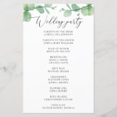 Eucalyptus Wedding Program | Outdoor Botanical  (Achterkant)