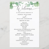 Eucalyptus Wedding Program | Outdoor Botanical  (Voorkant)