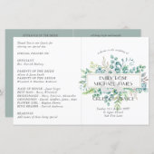 Eucalyptus Wedding Programme Greenery Leaves (Voorkant / Achterkant)