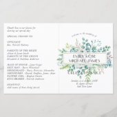 Eucalyptus Wedding Programme Greenery Leaves (Voorkant)