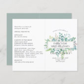 Eucalyptus Wedding Programme Greenery Leaves (Voorkant / Achterkant)