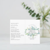 Eucalyptus Wedding Programme Greenery Leaves (Staand voorkant)