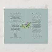 Eucalyptus Wedding Programme Greenery Leaves (Achterkant)
