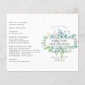 Eucalyptus Wedding Programme Greenery Leaves (Voorkant)