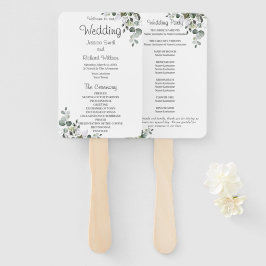 Eucalyptus Wedding Programme Handje Fan Handwaaier