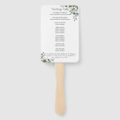 Eucalyptus Wedding Programme Handje Fan Handwaaier (Achterkant)