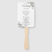 Eucalyptus Wedding Programme Handje Fan Handwaaier (Voorkant)
