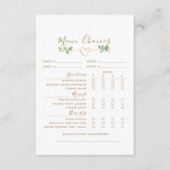 Eucalyptus Wedding Receptie Menu Behuizing Kaart (Voorkant)