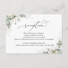 Eucalyptus  Wedding Reception Enclosure Cards Informatiekaartje