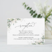 Eucalyptus  Wedding Reception Enclosure Cards Informatiekaartje (Staand voorkant)