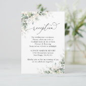 Eucalyptus Wedding Reception Enclosure Cards RSVP Kaartje (Staand voorkant)