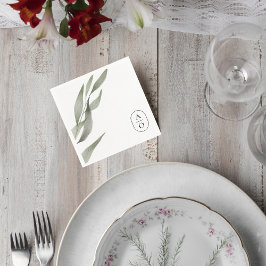 Eucalyptus Wedding Reception Napkins Servet