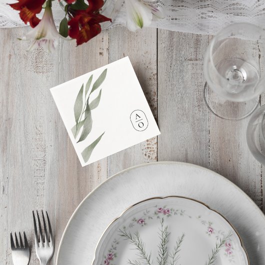 Eucalyptus Wedding Reception Napkins Servet