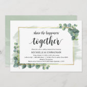 Eucalyptus Wedding Rehearsal Dinner Invitations Kaart (Voorkant / Achterkant)