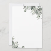 Eucalyptus Wedding Rehearsal Dinner Kaart (Achterkant)