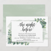 Eucalyptus Wedding Rehearsal Dinner Kaart (Voorkant / Achterkant)