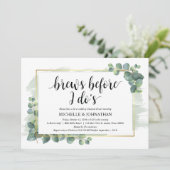 Eucalyptus Wedding Rehearsal Dinner Uitnodiging (Staand voorkant)