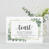 Eucalyptus Wedding Rehearsal Dinner Uitnodiging (Staand voorkant)