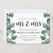 Eucalyptus Wedding Rehearsal Dinner Uitnodiging (Voorkant)