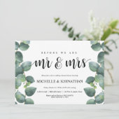 Eucalyptus Wedding Rehearsal Dinner Uitnodiging (Staand voorkant)