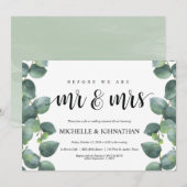 Eucalyptus Wedding Rehearsal Dinner Uitnodiging (Voorkant / Achterkant)