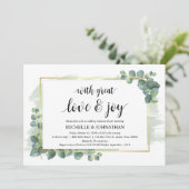 Eucalyptus Wedding Rehearsal Dinner Uitnodiging (Staand voorkant)