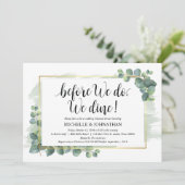 Eucalyptus Wedding Rehearsal Dinner Uitnodiging (Staand voorkant)