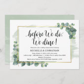 Eucalyptus Wedding Rehearsal Dinner Uitnodiging (Voorkant / Achterkant)