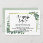 Eucalyptus Wedding Rehearsal Dinner Uitnodiging (Voorkant / Achterkant)