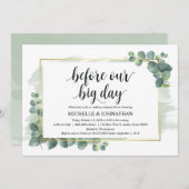 Eucalyptus Wedding Rehearsal Dinner Uitnodiging (Voorkant / Achterkant)