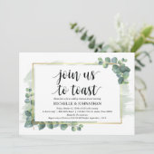 Eucalyptus Wedding Rehearsal Dinner Uitnodiging (Staand voorkant)