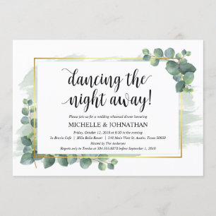 Eucalyptus Wedding Rehearsal Dinner Uitnodiging