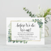 Eucalyptus Wedding Rehearsal Dinner Uitnodiging (Staand voorkant)