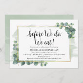 Eucalyptus Wedding Rehearsal Dinner Uitnodiging (Voorkant / Achterkant)