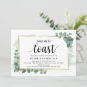 Eucalyptus Wedding Rehearsal Dinner Uitnodiging (Staand voorkant)