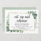 Eucalyptus Wedding Rehearsal Dinner Uitnodiging (Voorkant / Achterkant)