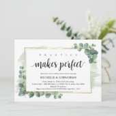 Eucalyptus Wedding Rehearsal Dinner Uitnodiging (Staand voorkant)