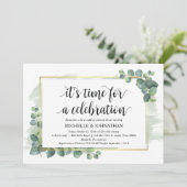 Eucalyptus Wedding Rehearsal Dinner Uitnodiging (Staand voorkant)