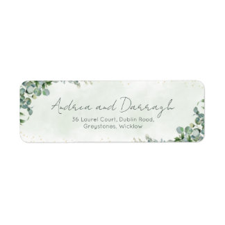 Eucalyptus Wedding Return Address Labels 1001