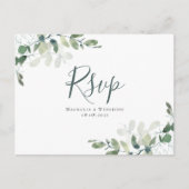 Eucalyptus Wedding RSVP Briefkaart (Voorkant)