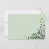 Eucalyptus Wedding RSVP Kaart (Achterkant)