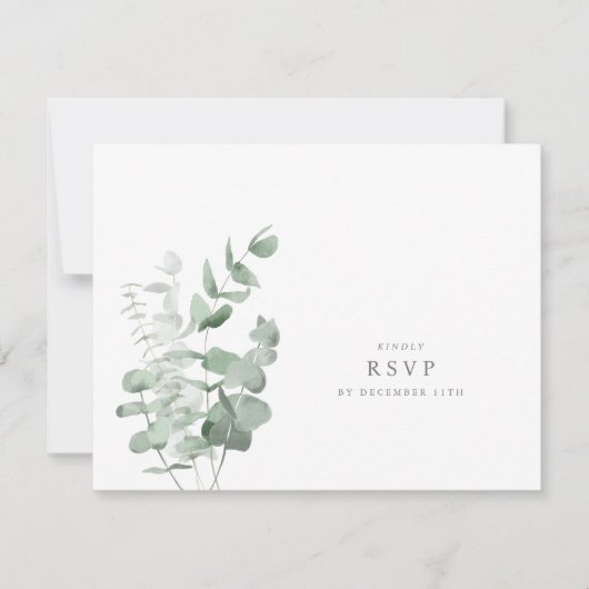 Eucalyptus Wedding RSVP Kaart (Voorkant)