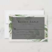Eucalyptus Wedding RSVP Kaart Notitiekaartje (Voorkant)