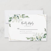 Eucalyptus Wedding RSVP Respons Kaart (Voorkant)